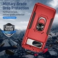 thumbnail image 4 of KOMI pour Google Pixel 8, Étui avec Protecteur d'Écran, Béquille Anneau Réglable à 360° Intégrée, Protection Militaire, Armure Antichoc - Vert, 4 of 5