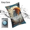 thumbnail image 5 of Kdxio Cotton Pillow Cases 20"x30" Pillowcases,Soft and Breathable Bedroom Pillow Cases-Surreal Bald Eagle Gentleman-No Pillow Core, 5 of 5