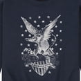 thumbnail image 3 of Instant Message - America Eagle Stars   - Men's Crew Neck Fleece Pullover, 3 of 6