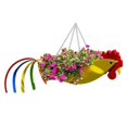 thumbnail image 1 of Metal Flower Pot Exquisite Shape Colorful Rooster Flower Pot Hanging Planter Garden Decorative Flower Pots,S,E, 1 of 5