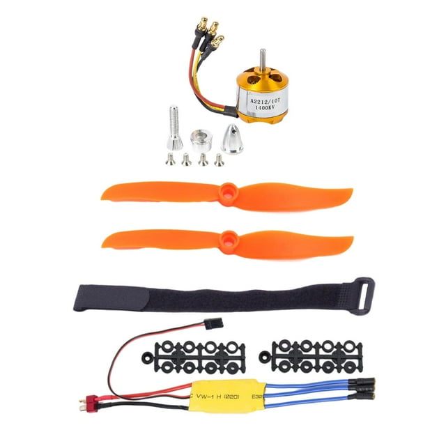 Motor sin Escobillas A2212 1400Kv Yotijar 30A ESC con Hélice 8060 para Ala Fija RC