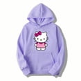 thumbnail image 1 of Hello Kitty Cartoon Anime Women Hoodie 2024 New Fashion Spring Autumn Men Sweatshirt Kawaii Couple Oversized Pullover Tops ZR, 1 of 6