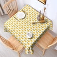thumbnail image 2 of Yellow Lemon Fruit Repeat Beige Pattern Square Tablecloth,Waterproof Square Table Cover,Wipeable Spillproof Washable Table Cover for Home Kitchen Party Decor 42"X42"(107x107cm), 2 of 6