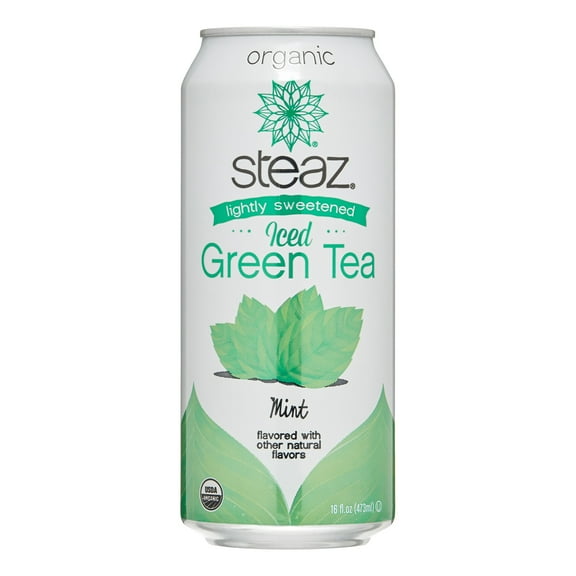 (12 Pack)Steaz Lightly Sweetened Green Tea - Mint, 16 fl oz.
