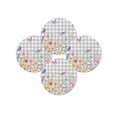 thumbnail image 7 of 15 Inch Round Placemats Set of 4, Wildflowers Non Slip Heat Insulation PP Table Mats, Spring Watercolor Tulip Floral Leaf Grey Plaid Washable Place Mats for Kitchen Dining Party Table Decor, 7 of 7