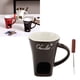 thumbnail image 1 of JUEGO DE CALENTADOR DE MANTEQUILLE DE CERÁMICA CON Tenador, Olla para Fondue, Juego de Olla para Derretir, Juego de Cuencos para queso, chocolate, mantecilla, Caramelo, Taza de, 1 of 7