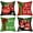 Red, variant on Christmas Believe Noel Decorative Throw Pillow Covers 18x18 Set of 4, Xmas Ornament Jingle Bell Red Patio Outdoor Pillowcase, Joy Peace Love Snowflake Winter Holiday Cushion Case Home Decor