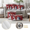 thumbnail image 6 of Merry Christmas Outdoor Waterproof Pillow Covers, Xmas Snowman Snowflake Winter Holiday Decorative Rectangle Throw Pillowcase Sofa Cushion Sham for Patio/Couch/Chair, 20"x12" 2 Pack, 6 of 8