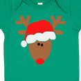 thumbnail image 4 of Inktastic Christmas Cute Reindeer in Santa Hat Boys or Girls Baby Bodysuit, 4 of 5