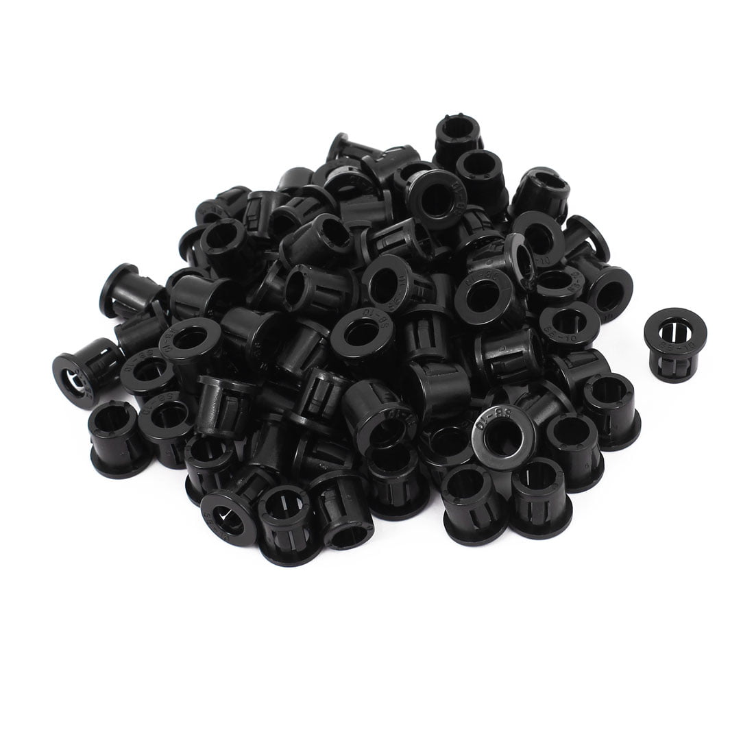 uxcell Hold Plugs,100pcs 8mm Mounted Dia Snap in Cable Hose Bushing Grommet Protector Black