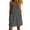 Gray, variant on Women Summer Cotton Mini Dress Casual Scoop Neck Sleeveless Shift Dresses Beach Sundress With Pockets