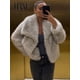 thumbnail image 5 of TRAF Metal Color Sequin Woven Jacket For Women Loose Stand Collar Long Sleeve Coat 2023 Autumn Winter Chic Female Outerwear, 5 of 5