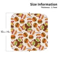 thumbnail image 2 of Pofeuu Burger Print Coasters for Drinks, 4Pack PU Leather Coasters, Bar Drink Coasters for Tabletop Protection, Furniture from Damage-Square, 2 of 6