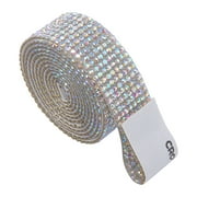 iOPQO Shooting Props Crystal Rhinestone Diamond Ribbon,Self Adhesive Sticker DIY Car Decoration Sticker Glitter Rhinestones Crystal Gemss Stickers Crafts Decoration Rhinestone Ribbon (AB Color) 0