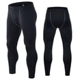 thumbnail image 5 of Compression Pants for Men Slim Fit Elastic Waist Trousers Stretchy Quick-Dry Leggings Base Layer Workout Running Sports Tights Gym Athleticwear, 5 of 5