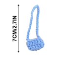 thumbnail image 3 of QIPOPIQ Handmade Woolen Crochet Mini Crossbody Bag Doll Accessories Blue, 3 of 5