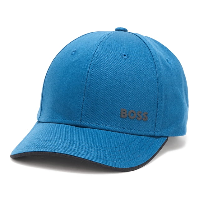Gorra BOSS Bold Logo en sarga de algodón Space Cadet Azul