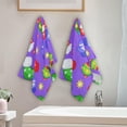 thumbnail image 3 of Colorful Socks Gloves Hand Towels 2 PCS, Purple Christmas Kitchen Towel Ultra Soft and Highly Absorbent,Decorative Fingertip Face Towel for Bathroom Hotel, 28.3"x14.4", 3 of 5