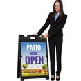 thumbnail image 7 of Sigo Signs, Patio Now Open Sidewalk Sign Kit, 18x24 Inches, with A Frame Stand, Made in USA, 7 of 7