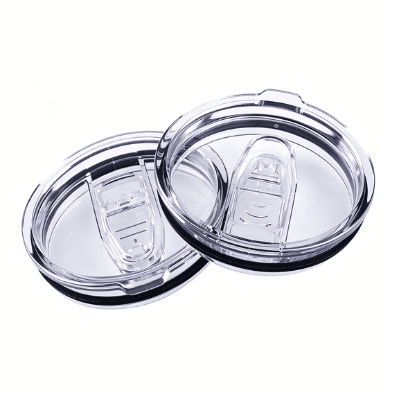 BPPEG 2 Replacement Lids for Tumblers Like Lids -Spill Proof Lids for 3.2 Inch Diameter-Tumbler Lid for 20 Oz Replacement Lid Transparent