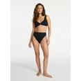 thumbnail image 2 of Time and Tru Women's and Women's Plus Size Crinkle Plunge Ring Front Bikini Top, Sizes XS-3X, 2 of 5