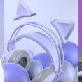 thumbnail image 4 of Cat Ear Headphones with Noise Reduction Mic, Removable Ears, All Wrapped Earcups, Over Ear Gaming Headset, 4 of 7