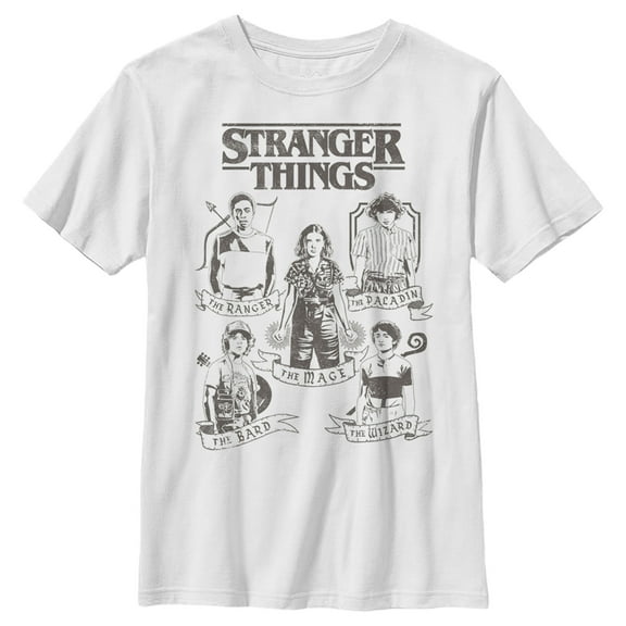Netflix Boy's Stranger Things Group Shot Classes Graphic T-Shirt