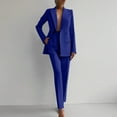 thumbnail image 2 of Women's Two Piece Sets Casual Blazers Jackets and Straight Leg Pants Suits Dressy Business Casual Outfits Professional Blazer Pantsuits Elegant Business Office Work Suit, 2 of 3