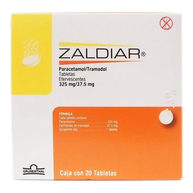 Paracetamol / Tramadol Zaldiar 325 mg/37.5 mg 20 tabletas efervescentes