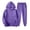 02# Purple, variant on Men's Tracksuit 2 Piece Long Sleeve Hoodie and Sweatpants Set Solid Athletic Sweatsuits Casual Jogging Suit Sets Blue 3XL