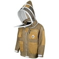 thumbnail image 4 of Bee Proof BP-301 Beekeeping with Veil 3 Layer Ultra Ventilated with YKK Brass Zippers & Safety Fencing for Professional (Brown) Small, 4 of 4