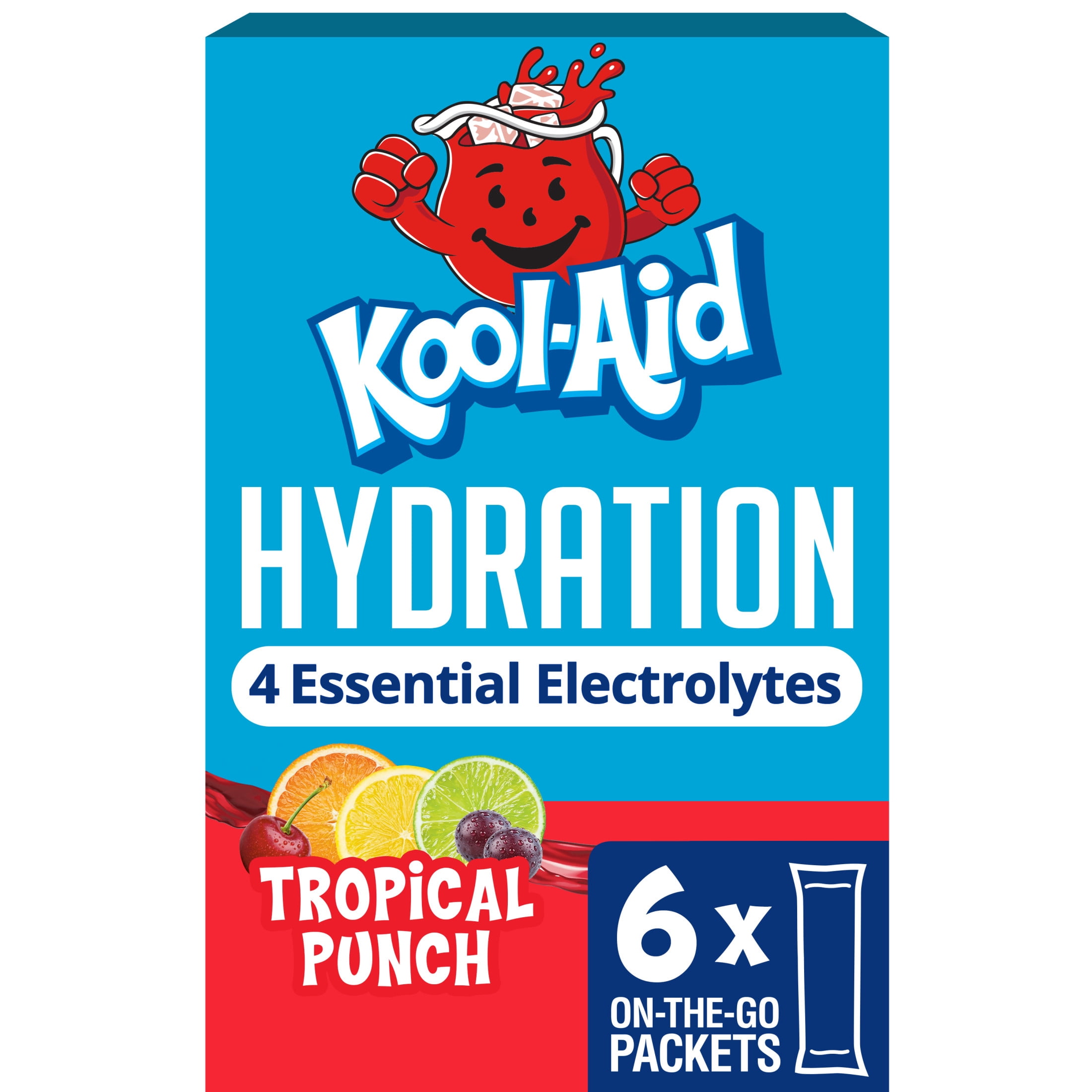 Kool-Aid Hydration Electrolyte Powder Drink Mix, 6 On-the-Go