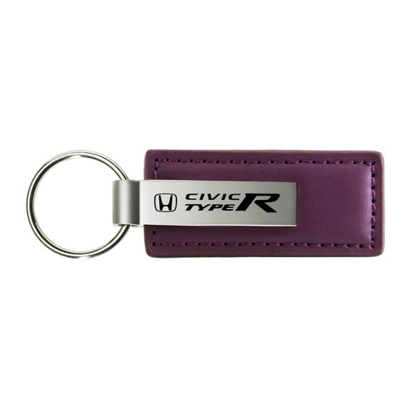 Honda Civic Type R Rectangular Leather Key chain (Purple)