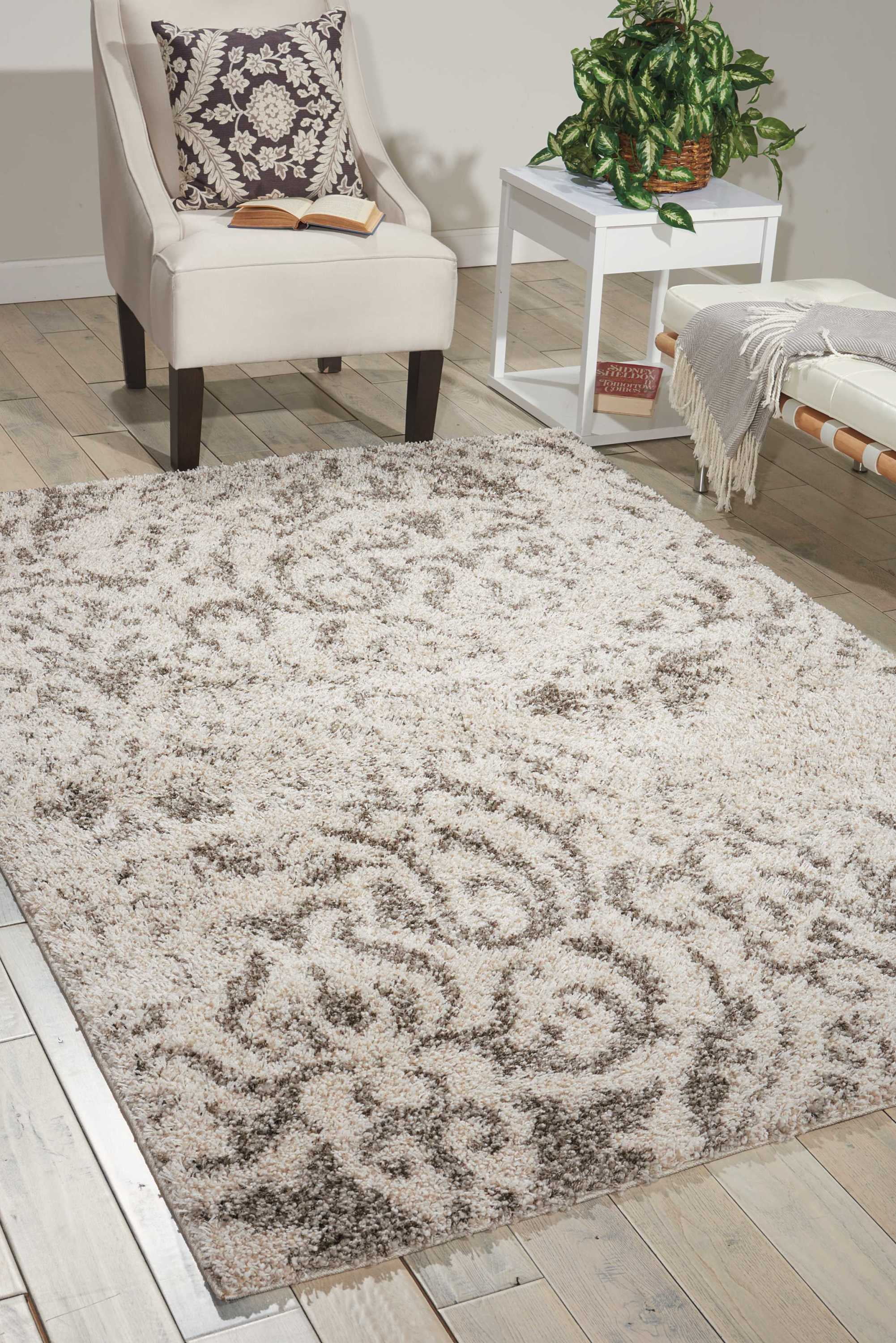 Nourison Brisbane Damask Cream Area Rug