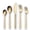 A. 20 Pieces Gold, variant on 20 Piece Titanium Black And Golden Plated Stainless Steel Flatware Set, Handle With Mouth Silverware Set And Cutlery Set Service for 4 (Shiny Black,Shiny Golden)