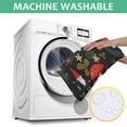 thumbnail image 6 of Red Mushroom Gnome Dark Green Pattern Square Tablecloth,Waterproof Square Table Cover,Wipeable Spillproof Washable Table Cover for Home Kitchen Party Decor 42"X42"(107x107cm), 6 of 6