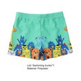 thumbnail image 4 of HEVIRGO Boy Swimming Trunks Breathable Ultra Soft Slim Baby Boy Cartoon Print Board Shorts for Swimming Pool Party,Green XL, 4 of 8