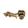 thumbnail image 4 of kowaku Small Pulling Wealth Cart Statue Buffalo Sculpture 5.6x2.3cm Lovely Table Decoration for House Warming Gift Sturdy, 4 of 9