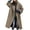 Khaki, variant on Single Breasted Trench Coat for Women Lapel Notched Collar Oversized Loose Overcoat Vintage Ladies Wool Blend Pea Coat