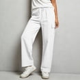 thumbnail image 6 of Capris Yoga Pants for Women New Wide Leg Linen Pants for Women Casual Loose Elastic Waist Casual Pants with Pockets Summer Breathable Comfy Trousers Daily Wear, 6 of 8