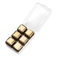 thumbnail image 5 of DOMELAY Stainless Steel Chilling Ice Cubes Drinks Chilling Stones for Cocktails 6 Gold, 5 of 9