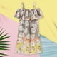 thumbnail image 2 of Vestido Para Niñas, Ropa Para Niñas Pequeñas, Vestido De Vacaciones De Verano Para Niños Pequeños, Falda Con Tirantes, Vestido Floral Multicolor Odeerbi LM103-8428, 2 of 9