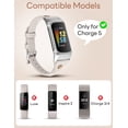 thumbnail image 3 of Wearlizer Leather Band Compatible with Charge 5 Bands for Women Men, Slim Leather Watch Strap Replacement Wristband Accessories for Charge 5 Band, 3 of 6