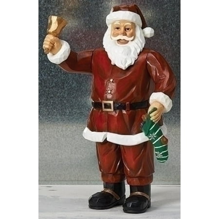 - 11.25” Wind Up Musical Moving Christmas Santa Claus Ringing Bell Figurine