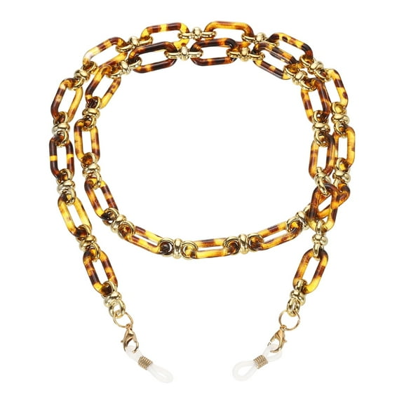 Uxcell Acrylic Glasses Chain, Eyeglass Chain Eyewear Retainer Around Neck Sunglasses Lanyard Eye Glasses Holder Strap Chains for Women Girls, Tan