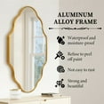 thumbnail image 6 of TEWLOSS Gold Wall Mirror 46"x26" Scaloped Bathroom Mirrors Metal Frame, 6 of 9