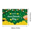 thumbnail image 2 of Pompotops St Patrick's Day Large Banner Double Printed Banner Shamrocks Hat Gold Coins Luck Green Yard Sign Trefoil Poster Photo Irish Holiday Decorations, 2 of 4
