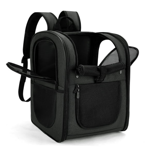 Apollo Walker Pet Carrier Backpack for 4-15lb Cats and Dogs, Puppies, Safety Features and Cushion Back Support for Travel, Hiking, Outdoor Use