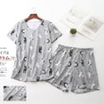 thumbnail image 3 of Plus Size 130kg shorts sleepwear women pajamas sets 60% cotton cute cartoon Short sleeve loose pyjama femme sleepwear women, 3 of 6