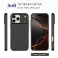 thumbnail image 2 of iPhone 17 Pro Max 5G Case,Apple 17 Pro Max Basic Case [Frosted] Shockproof Case Liquid Silicone Gel Rubber Soft TPU Anti-slip Bumper Thin Matte Slim Phone Covers For iPhone 17 Pro Max 6.9" 2025,Black, 2 of 6